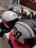 AGV X70头盔摩托车机车复古男女骑行3/4盔四季通用电动车安全帽 MINO 73 WHITE/RED L（适合58-59头围） 实拍图