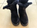 回力（Warrior）棉鞋雪地靴女冬季高帮女靴加绒保暖中筒防寒厚底靴子女 黑色37 实拍图