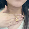中国黄金（CHINA GOLD）蝴蝶结平安扣黄金项链女款在逃公主黄金吊坠情人节生日礼物送女友 平安扣蝴蝶结吊坠【配S925链】约0.3g 实拍图