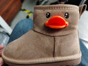 B.Duck小黄鸭童鞋儿童雪地靴冬季男女童大棉鞋加绒保暖棉靴6805棕色27 实拍图