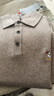 啄木鸟100%纯羊毛衫男冬季加厚毛衣翻领中年针织打底羊毛衫保暖 驼色 翻领 XL 175/52 建议130斤-145斤 实拍图