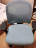 得力（deli）91107设计时尚办公椅 人体工学居家风格电脑椅 青色 实拍图