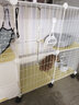爱咪宠猫笼子家用猫窝别墅带厕所一体室内带猫砂盆大号幼猫猫屋猫咪笼子 升级加大两层 防带砂 带滑轮 新手款：猫窝+吊床+饭水碗+厕所 实拍图