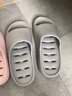 merdor卫生间拖鞋男夏季浴室家用洗澡防滑漏水速干情侣凉拖鞋女室内厚底 灰色(加厚鞋底) 41-42 实拍图