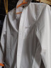 Cszxx大码衬衫男加肥加大胖子宽松纯色防皱免烫长袖衬衣 职业装 白色 XL（42）适合140-160斤 实拍图