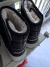 哈比熊童鞋儿童雪地靴男童靴子加绒棉鞋女童短靴AW7089 黑色32码 实拍图