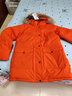 君羽户外羽绒服女中长800蓬白鹅绒加拿大风格工装大毛领鹅绒服C52034 橙红色 2XL （推荐136-145斤） 实拍图