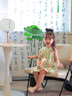 班喜迪女童夏装连衣裙2026新款洋气儿童吊带沙滩公主裙宝宝小童裙子夏季 绿色 110 cm 实拍图