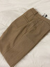 AMII女装2025线雕裤子职业休闲裤秋季新款宽松直筒裤高腰九分 卡其 S 155/64A 实拍图