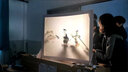 万泉 动感皮影戏皮影人偶道具亲子手工制作diy儿童玩具礼物材料包 狐狸和乌鸦 实拍图
