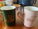野兽派骨瓷马克杯对杯骨瓷杯水杯杯子带茶漏情侣杯生日礼物 绿色骨瓷马克杯 实拍图