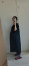 无印良品（MUJI）女式 木棉混双层纱织长袖连衣裙长裙裙子衬衫裙 BC2IOC4S 黑色 XL 165/92A 晒单实拍图