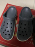 crocs卡骆驰洞洞鞋贝雅卡骆班轻便耐磨一脚蹬休闲鞋|205089 石板灰/青柠绿-0GX 46 /47(300mm) 实拍图