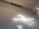 名家艺餐厅灯吊灯轻奢灯具现代简约饭厅餐桌吧台北欧极简长条创意设计感 ZY385-1000三色LED(金) 实拍图