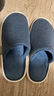 优调 棉拖鞋女软底舒适抑菌防臭毛毛绒保暖室内居家防滑拖鞋男冬 藏青色【条纹款】 42-43 实拍图