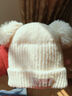 九寸阳光 婴儿帽子秋冬护耳帽加棉加厚0-2岁新生婴幼儿毛线帽初生针织胎帽 米色 (建议头围42-48cm) 实拍图