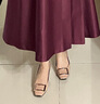 NINE WEST/玖熙牛漆皮革女单鞋优雅方头浅口粗跟通勤鞋NH434045FK杏色 37 实拍图
