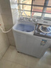奥克斯（AUX）实标7.5/8公斤家用半自动双桶洗衣机大容量双缸半全自动小型迷你宿舍寝室用洗衣机洗脱水两用 透明黑（7.5公斤半自动双桶洗衣机） 实拍图