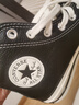 匡威（Converse）官方1970S男女高帮牛皮革休闲板鞋经典黑黑色A13863C A13863C 37.5 实拍图