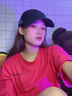 杨饰公子帽子男女韩版潮网红鸭舌帽学生休闲户外新款运动棒球帽时尚情侣嘻哈防晒帽子遮阳帽女 黑色(白字) 均码(35-59cm) 实拍图