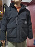 探拓（TECTOP）户外连帽棉服男2024冬季加厚保暖防寒潮牌宽松轻便面包服工装外套 男款黑色 2XL 实拍图