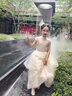 小咔衣浓女童公主裙花童蓬蓬纱儿童高端晚礼服女孩小主持人钢琴演奏演出服 1587A1香槟色短袖连衣裙 140 实拍图