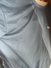 鹿凌青长袖T恤男圆领打底衫衣服男女情侣春秋季青少年宽松卫衣男上衣 雾霾蓝 常规 3XL 实拍图