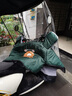 鸿迪电动车挡风被冬季加绒加厚加大电瓶车摩托车防雨水防风被防寒护膝 印花款-咖啡熊墨绿【加宽加厚】 实拍图