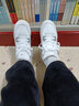 佐馆秋冬季新款厚底气垫运动鞋情侣百搭篮球鞋加绒加厚休闲增高小白鞋 白灰色【标准尺码】 35 实拍图