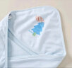 童泰0-3个月初生婴儿抱被四季纯棉宝宝抱毯新生儿产房用品包被 蓝色 80x80cm 晒单实拍图