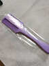 谷崎 加厚削发梳 削发器 老式自己梳子理发梳子剪刀梳发神器刘海剪打薄梳削发刀专业理发工具 #削发梳-紫色+30刀片 实拍图