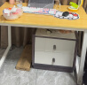 京楷 电脑桌台式家用学习桌笔记本钢木桌写字书桌现代简易简约长条桌子 原木纹白架单桌（100*60*73cm) 实拍图