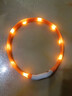 楚克奇（CHUKCHI）宠物狗项圈发光USB充电式LED电子项圈狗狗夜光脖圈中型颈圈防丢器 橙色 M码周长约55CM 实拍图