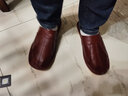 范米尼头层牛皮拖鞋包头真皮拖鞋居家男女老人家居室内春秋四季防滑牛筋 505【枣红】显瘦版.内外真皮 37-38 码【26】内长24厘米 实拍图