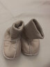 小猪球球 婴儿鞋子秋冬季加绒加厚保暖软底羊皮毛一体宝宝新生儿学步鞋 米白色 内长13cm  7-14个月 实拍图