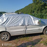 汽车半罩车衣四季快速防晒防雨防尘越野SUV遮阳加厚隔热半身车套防冰雹轿车雨衣挡风玻璃便捷快速车套子 加长铝膜普通防晒款【留言车型】 实拍图