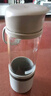 茶花 玻璃杯水杯杯子玻璃杯家用简约清新森系泡茶杯带盖便携女 灰色【400ml】 实拍图