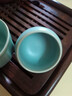 凝雅 汝窑茶杯单杯开片可养 冰裂纹汝瓷创意主人杯陶瓷品茗杯茶盏茶碗 凝雅圆融杯一个（天青约50ml） 实拍图