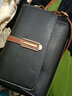 小方包女斜挎2025新款时尚软女士单肩包妈妈包纯色真皮质感中年包 黑色拼土黄 实拍图