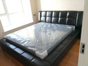 锦皓（JURHOO）锦皓皮床真皮床现代简约卧室床双人床主卧婚床大床皮艺床储物床 高箱床+2床头柜+独立袋乳胶床垫 1800*2000 实拍图