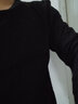 南极人（Nanjiren）长袖T恤男士打底衫纯色内搭上衣打底圆领宽松长袖 黑色+黑色 L 实拍图