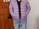 雪中羽皇轻薄羽绒服女连帽2025年秋冬新款休闲小个子白鸭绒保暖防寒外套 紫色 M (160) (80-95斤） 实拍图