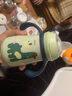 taoqibaby婴儿保温杯宝宝学饮鸭嘴奶瓶316不锈钢儿童保温水壶杯带吸管学生 青芥绿+背带【260ml】 均码 实拍图