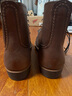 红翼（Red Wing）短筒靴皮靴复古工装靴棕色秋冬男靴8111固特异伞兵靴机车靴25新款 棕色8111-AMBER 39 实拍图