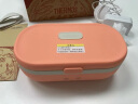 膳魔师 THERMOS 电热饭盒 免注水 便携式 插电加热 紫外线除菌 900mL 蜜瓜橙  实拍图
