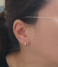 东祥铂金素圈耳环女耳扣PT950白金耳圈耳钉女款圆圈简约优雅耳饰 2.2g 直径约14.6mm厚度1.7mm 晒单实拍图
