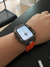 DRESSELF苹果手表表带apple iwatchS8/9/10/11ultra透明改装硅胶手表壳表带一体式壳 适用于苹果 透黑壳+橙表带+蝴蝶扣 41mm（s7/8/9） 实拍图