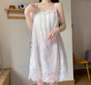 骁芬粉色可爱甜美公主风蕾丝吊带睡裙女夏季薄款网红睡衣 白色 均码 实拍图