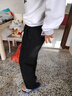 啄木鸟（TUCANO）牛仔裤男秋冬季美式复古加绒垂感潮流宽松阔腿港风休闲直筒男长裤 黑灰色 【春秋常规】 M （建议体重105-130斤） 实拍图