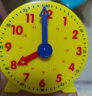 沪教 直径10cm钟表模型 时钟钟面 分针时针认识时间小学一二年级数学教具学具 三针联动 12时 实拍图